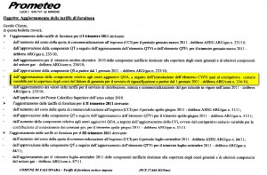 prometeo aggiornamento componente tariffaria pro rigassificatori